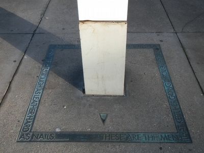 The base of the Beale Street Wharf Marker. Click for full size. The base of the Beale Street Wharf Marker image. Click for full size.