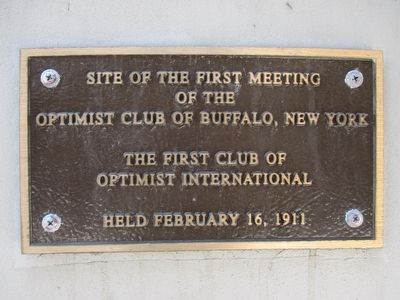 Site of the First Meeting of the Optimist Club Marker. Click for full size. Site of the First Meeting of the Optimist Club Marker image. Click for full size.