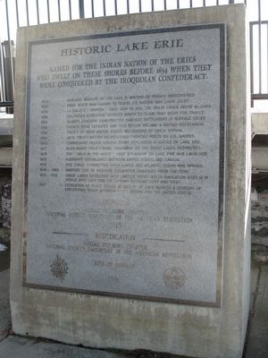 Historic Lake Erie Marker. Click for full size. Historic Lake Erie Marker image. Click for full size.