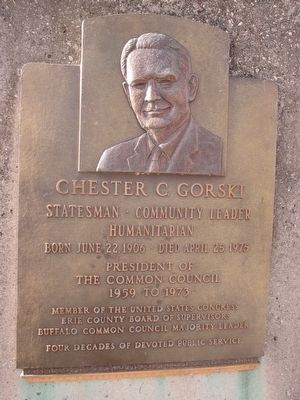 Chester C. Gorski Memorial. Click for full size. Chester C. Gorski Memorial image. Click for full size.