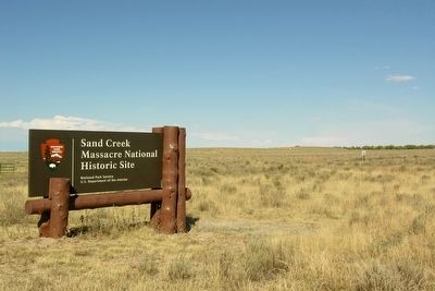 Entrance to Sand Creek Massacre NHS. Click for full size. Entrance to Sand Creek Massacre NHS image. Click for full size.