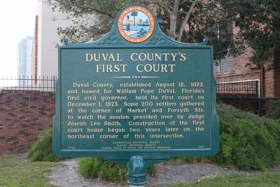 Duval County's First Court Marker image. Click for full size.
