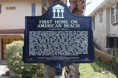 First Home in American Beach Marker image. Click for full size.