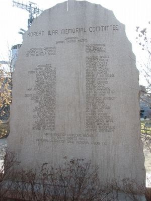 Back of Korea Memorial. Click for full size. Back of Korea Memorial image. Click for full size.