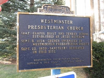 Westminster Presbyterian Church Marker image. Click for full size.