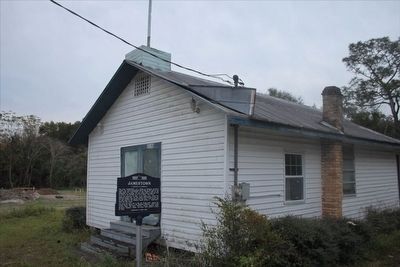 Jamestown Marker location in front of abandoned church. Click for full size. Jamestown Marker location in front of abandoned church image. Click for full size.