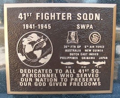 41st Fighter Sqdn. Marker. Click for full size. 41st Fighter Sqdn. Marker image. Click for full size.