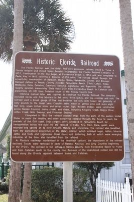 Historic Florida Railroad Marker image. Click for full size.