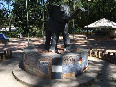 Monument to Manyula, the elephant.. Click for full size. Monument to Manyula, the elephant. image. Click for full size.
