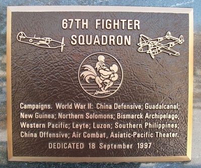67th Fighter Squadron Marker image. Click for full size.