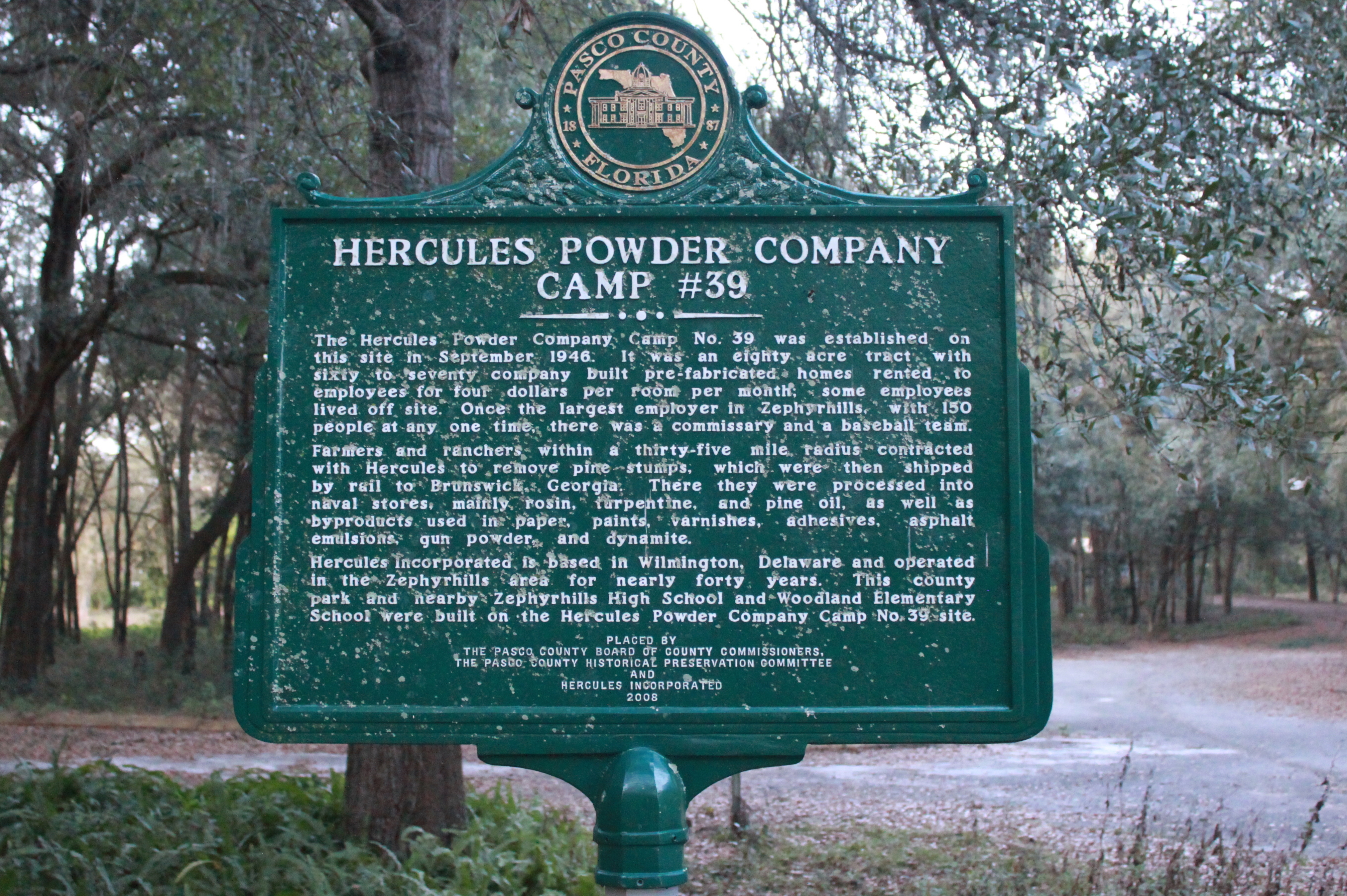 Hercules Powder Company Camp #39 Marker