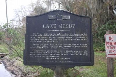 Lake Jesup Marker Side 1 image. Click for full size.