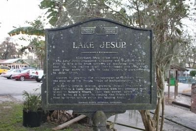 Lake Jesup Marker Side 2 image. Click for full size.