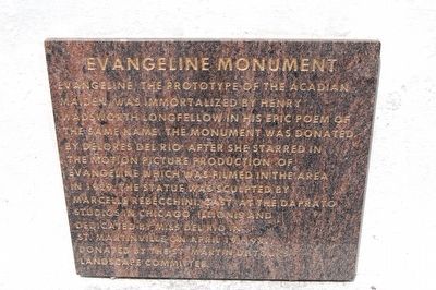 Evangeline Monument Marker image. Click for full size.