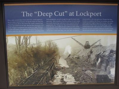 The "Deep Cut" at Lockport Marker image. Click for full size.