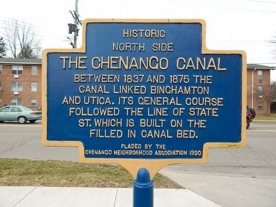 Historic North Side-The Chenango Canal Marker image. Click for full size.