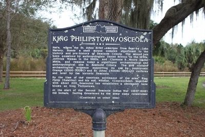 King Phillipstown/Osceola Marker Side 1 image. Click for full size.