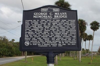 George C. Means Memorial Bridge Marker image. Click for full size.