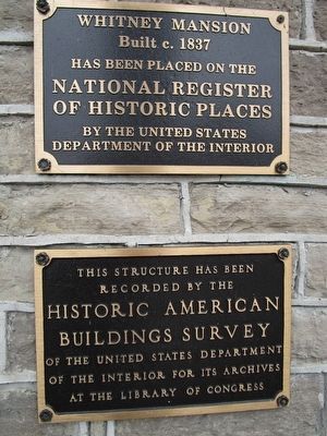 Whitney Mansion Marker image. Click for full size.