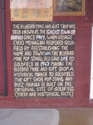 Bluebird Mine and Gift Shop Marker. Click for full size. Bluebird Mine and Gift Shop Marker image. Click for full size.