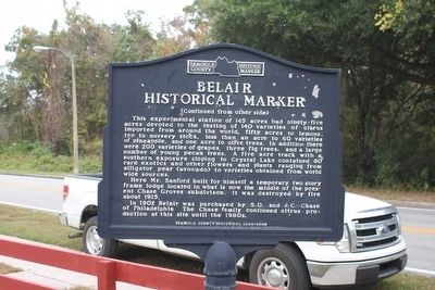 Belair Historical Marker Marker-Side 2 image. Click for full size.