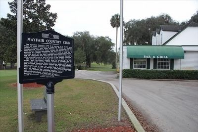 Mayfair Country Club Marker with country club building image. Click for full size.