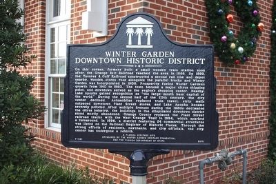Winter Garden Downtown Historic District Marker image. Click for full size.