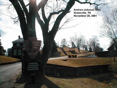 Andrew Johnson National Cemetery-National Park Service-sign at entrance image. Click for full size.