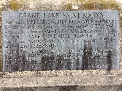 Grand Lake Saint Marys Marker image. Click for full size.