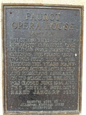 Faurot Opera House Marker. Click for full size. Faurot Opera House Marker image. Click for full size.