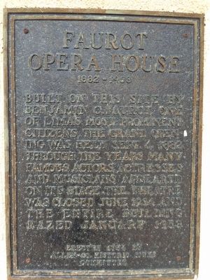 Faurot Opera House Marker image. Click for full size.
