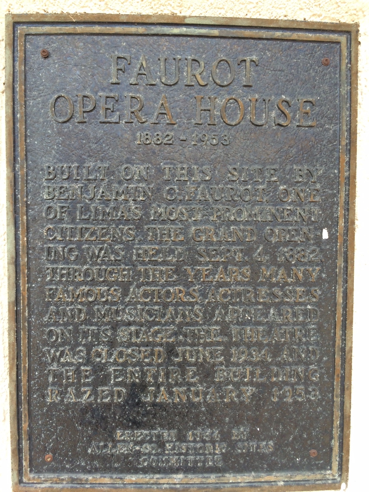Faurot Opera House Marker