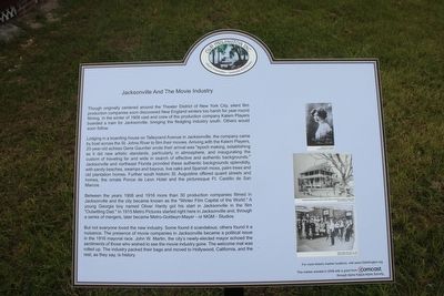 Jacksonville and the Movie Industry Marker. Click for full size. Jacksonville and the Movie Industry Marker image. Click for full size.