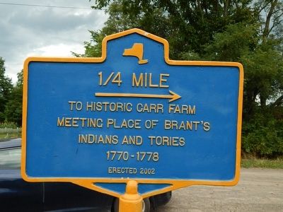 1/4 Mile To Historic Carr Farm Marker. Click for full size. 1/4 Mile To Historic Carr Farm Marker image. Click for full size.