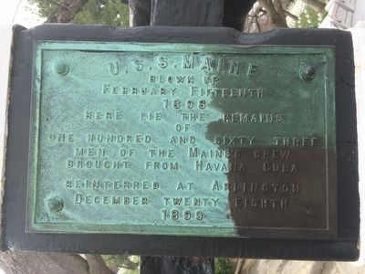 U.S.S. Maine Anchor Marker. Click for full size. U.S.S. Maine Anchor Marker image. Click for full size.