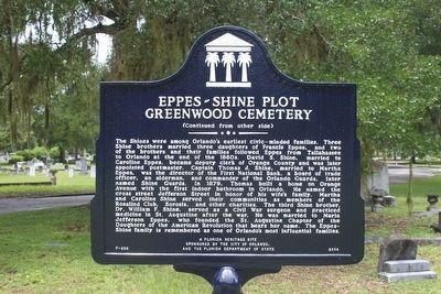 Eppes-Shine Plot Greenwood Cemetery Marker-Side 2 image. Click for full size.