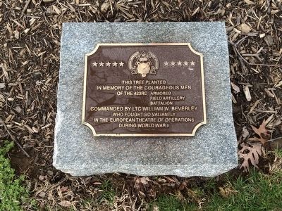 423rd Armored Field Artillery Battalion Marker. Click for full size. 423rd Armored Field Artillery Battalion Marker image. Click for full size.
