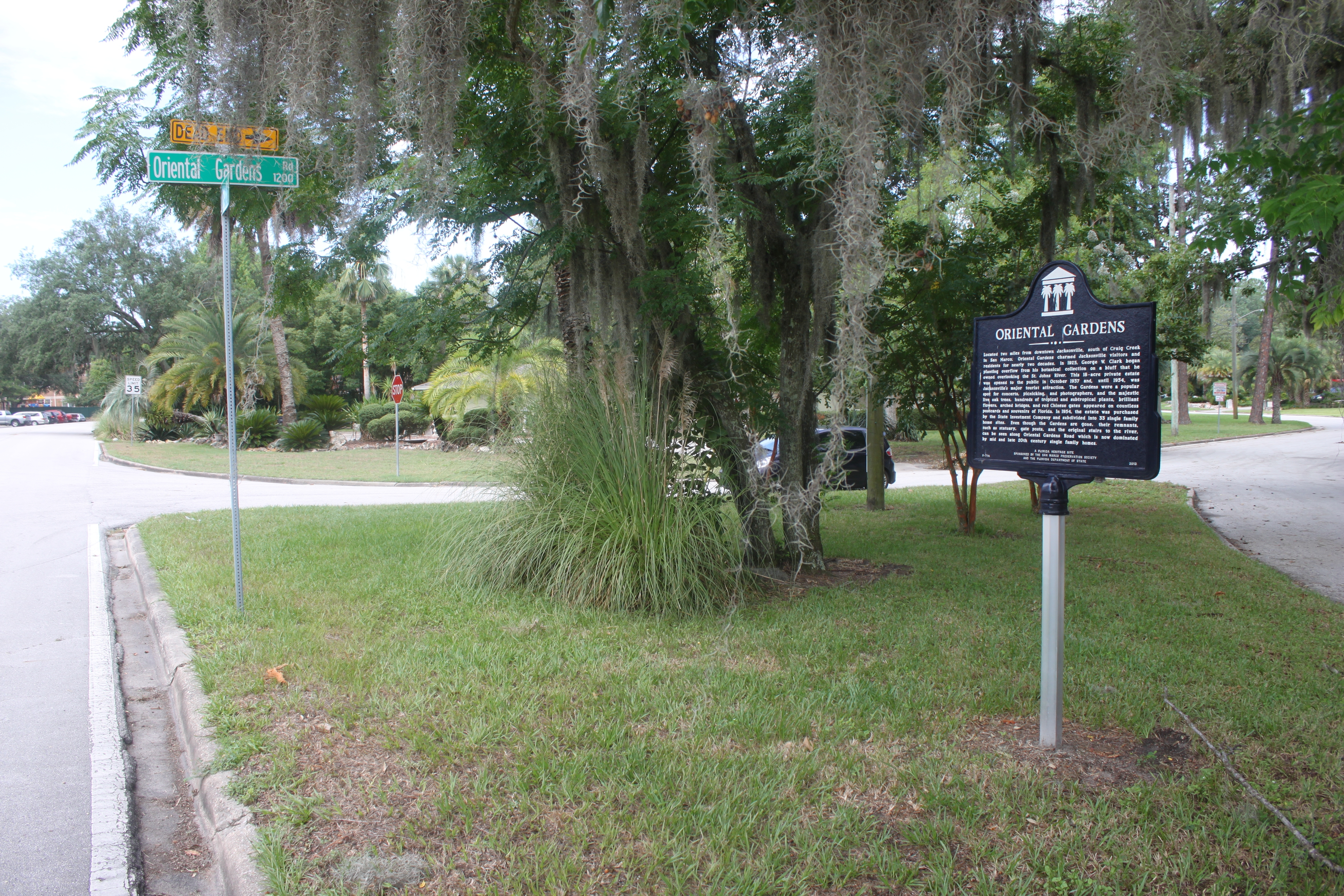 Oriental Gardens Marker and surrounding area