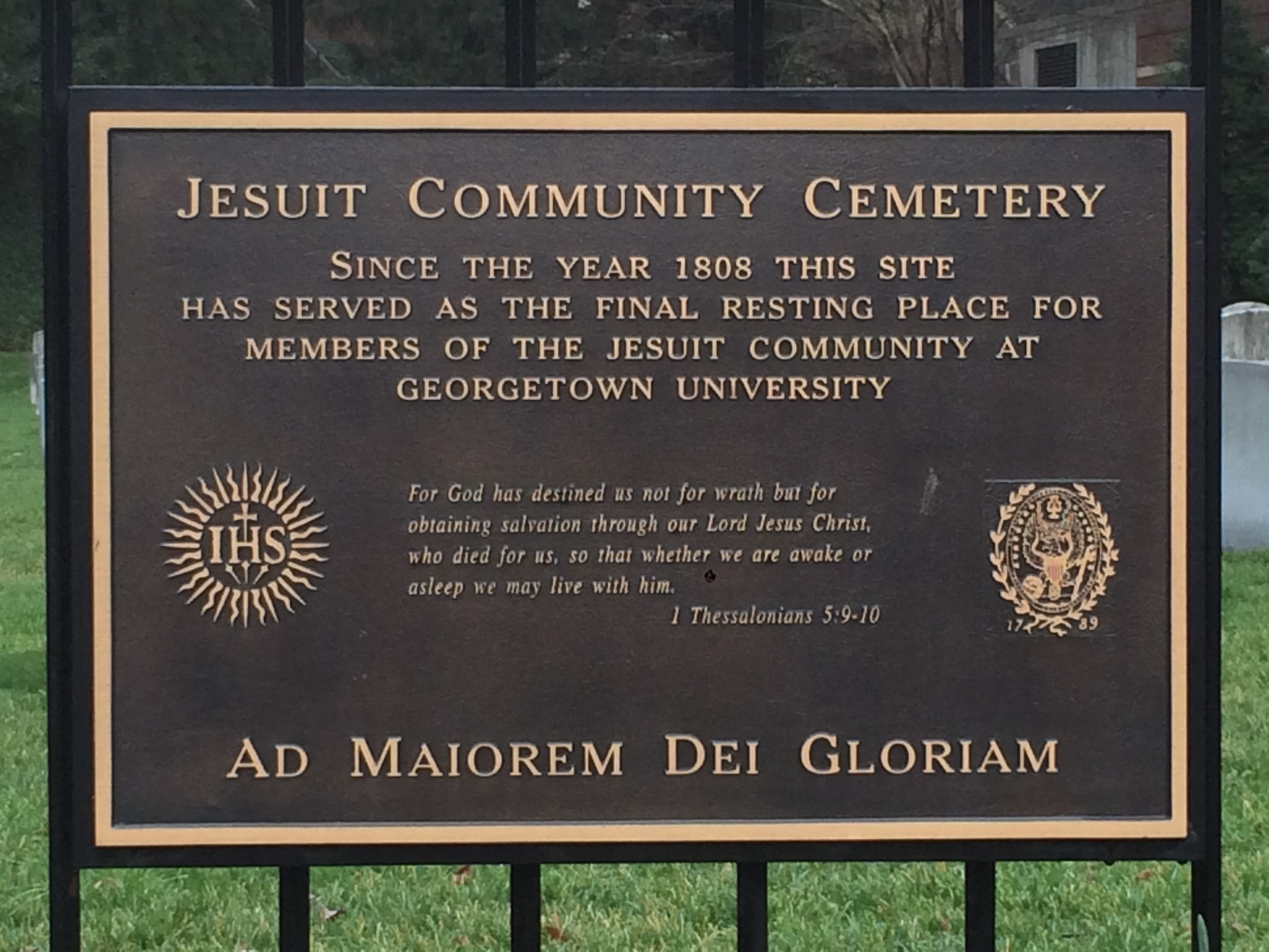 Jesuit Community Cemetery Marker
