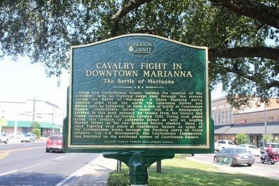 Cavalry Fight in Downtown Marianna Marker image. Click for full size.