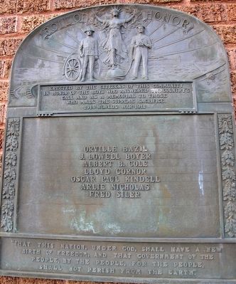 Covington WWI Memorial Marker. Click for full size. Covington WWI Memorial Marker image. Click for full size.