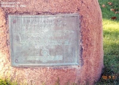 Blackhawk Purchase Treaty Commemorative Marker image. Click for full size.