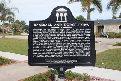 Baseball and Dodgertown Marker image. Click for full size.