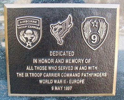 IX Troop Carrier Command Pathfinders Marker image. Click for full size.