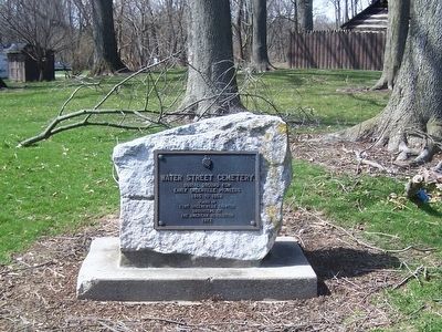 Water Street Cemetery Marker. Click for full size. Water Street Cemetery Marker image. Click for full size.