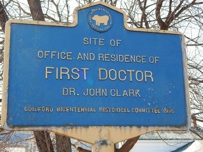 Site of Office and Residence Of First Doctor Marker image. Click for full size.