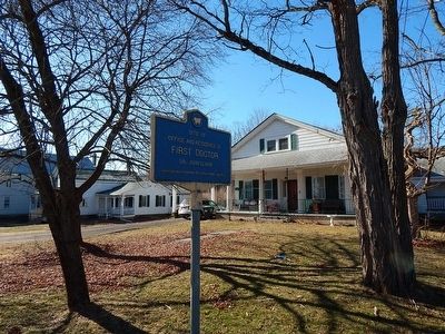 Site of Office and Residence Of First Doctor Marker. Click for full size. Site of Office and Residence Of First Doctor Marker image. Click for full size.
