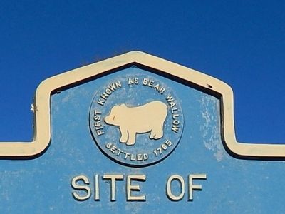 Site Of The First Log Cabin Marker. Click for full size. Site Of The First Log Cabin Marker image. Click for full size.