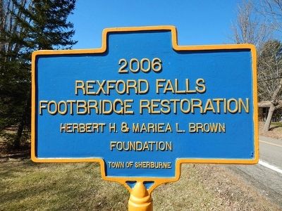 2006 Rexford Falls Footbridge Restoration Marker image. Click for full size.