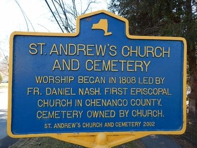 St. Andrews Church and Cemetery Marker. Click for full size. St. Andrews Church and Cemetery Marker image. Click for full size.